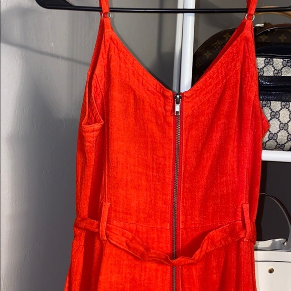 Red Dress with tie around belt - Picture 4 of 4